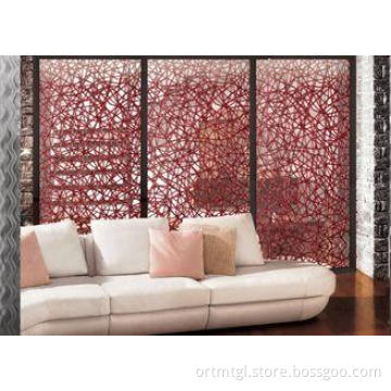 Handpainted Decorative Glass Partition With For Room Divide